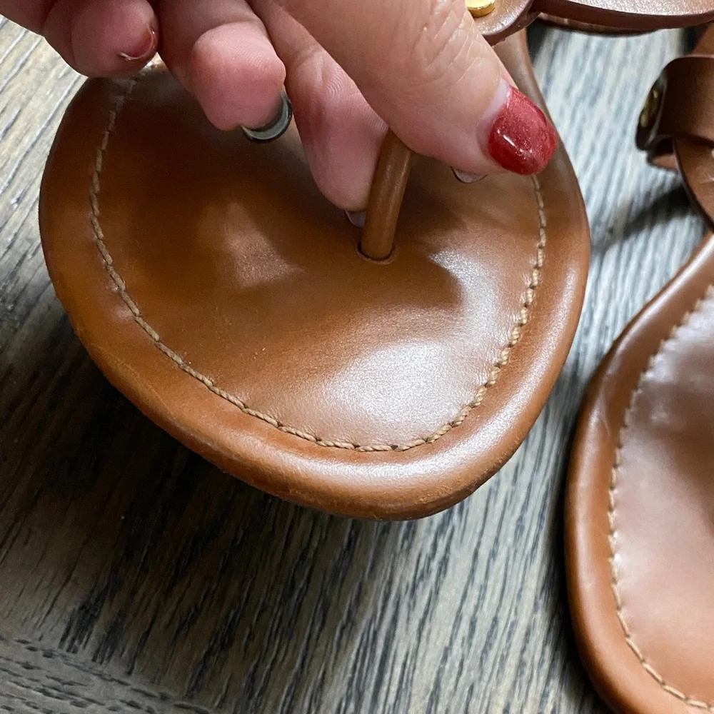 Tory Burch vintage vachetta leather Miller Sandals - Picture 3 of 9